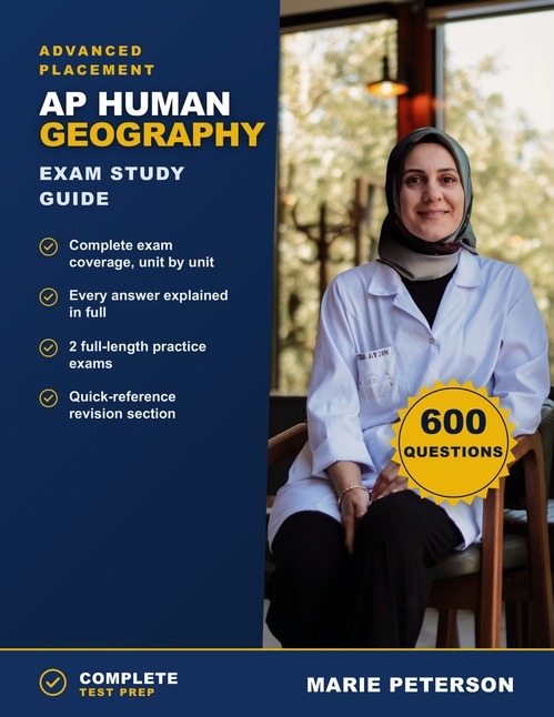 ebook cover of AP Human Geography Exam Study Guide, by Marie Peterson