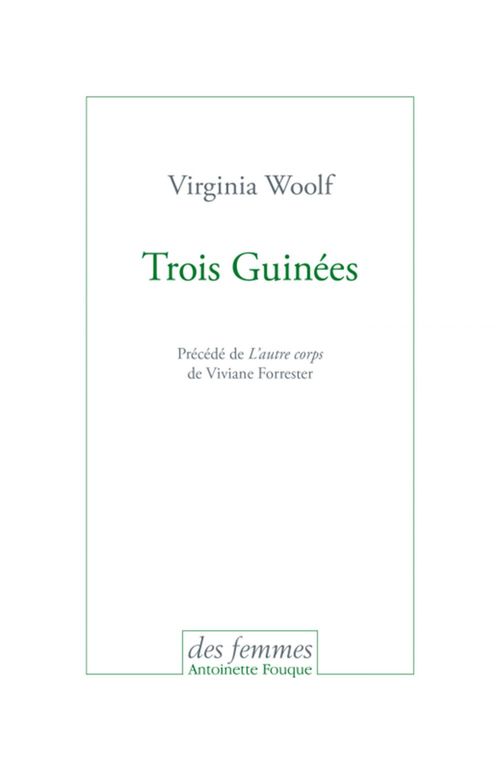 Couverture ebook de Trois guinées, de Virginia Woolf