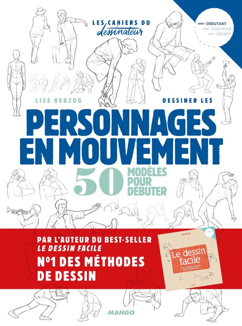 Couverture ebook de Dessiner les personnages en mouvement, de Lise Herzog