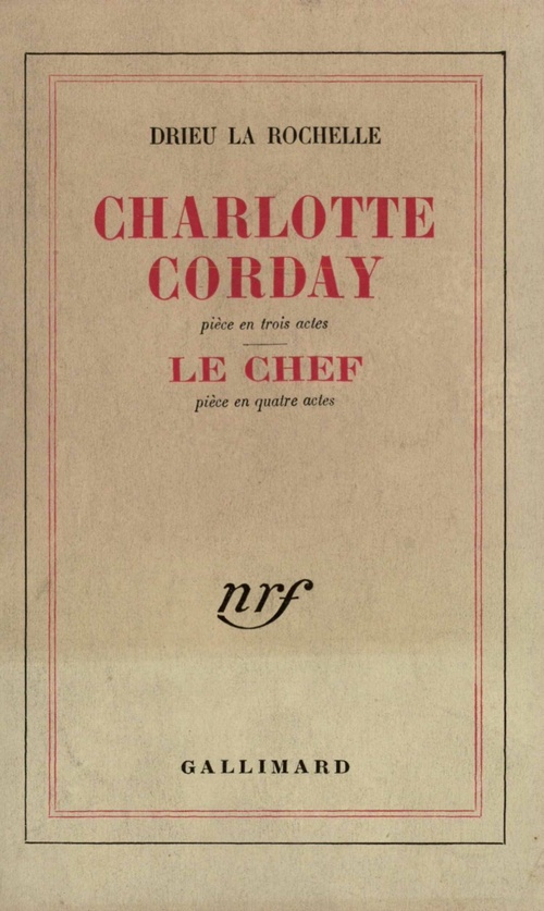 ebook cover of Charlotte Corday - Le Chef, by Pierre Drieu la Rochelle