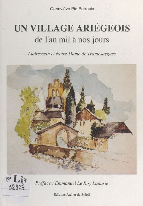 Couverture ebook de Un village ariégeois de l'an mil à nos jours, de Genevieve Pic-Patrouix