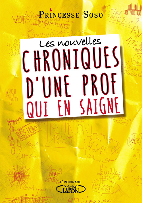 Couverture ebook de Les nouvelles chroniques d'une prof qui en saigne, de Princesse soso