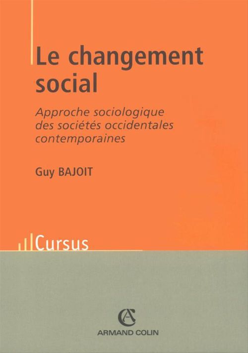 Couverture ebook de Le changement social, de Guy Bajoit