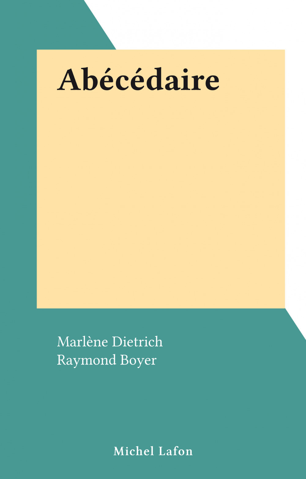 ebook cover of Abécédaire, by Marlene Dietrich