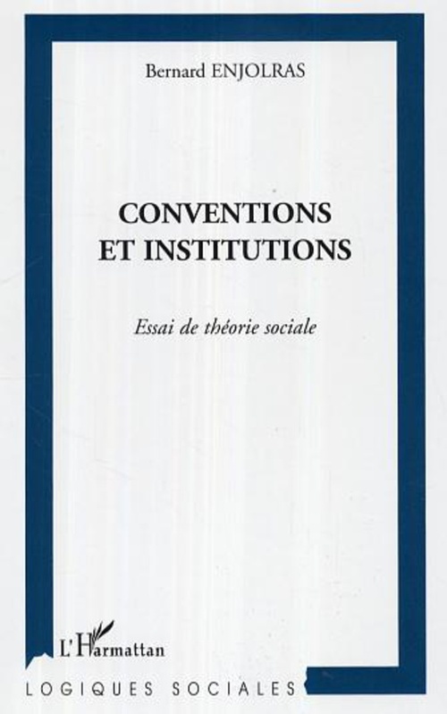 ebook cover of Conventions et institutions, by Bernard Enjolras