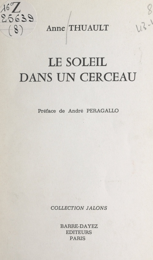 ebook cover of Le soleil dans un cerceau, by Anne Thuault