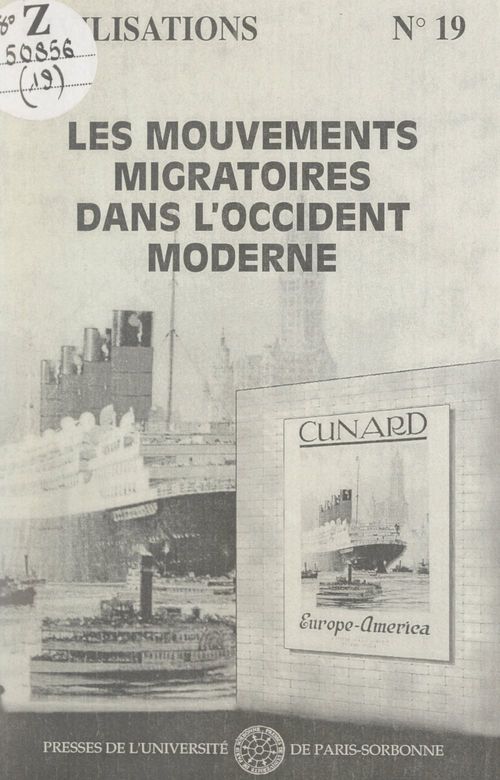Couverture ebook de Les mouvements migratoires dans l'Occident moderne, de Institut de recherches sur les civilisations de l'Occident moderne