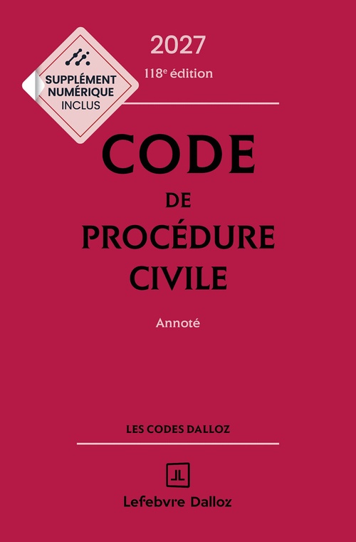 Couverture ebook de Code de procédure civile 2027, annoté. 118e éd., de Pierre Callé