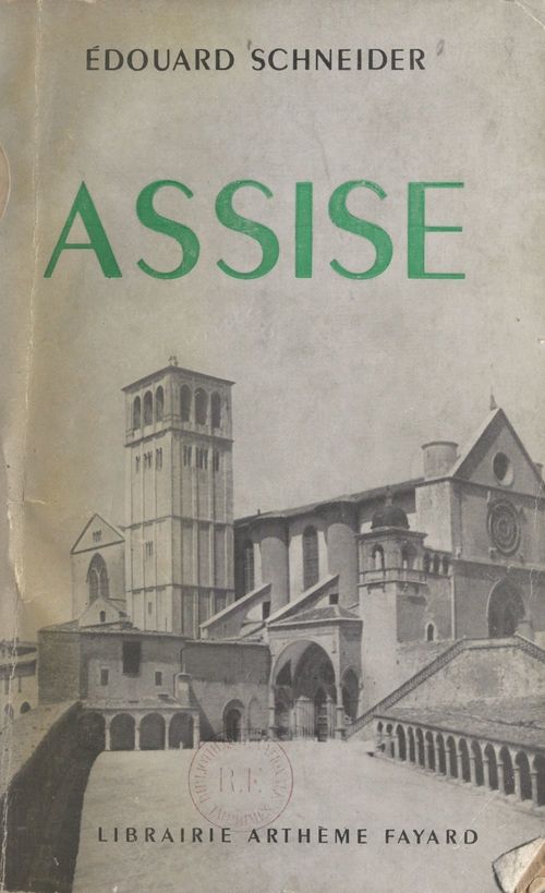 ebook cover of Assise, by Edouard Schneider