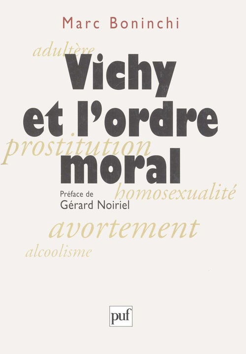 Couverture ebook de Vichy et l'ordre moral, de Marc Boninchi