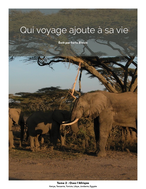 Couverture ebook de Qui voyage ajoute à sa vie: tome 2 - Osez L'Afrique, de Sarto Blouin