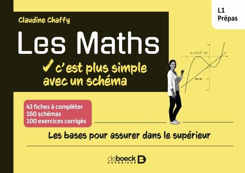 Couverture ebook de Les maths c´est plus simple avec un schéma, de Claudine Chaffy