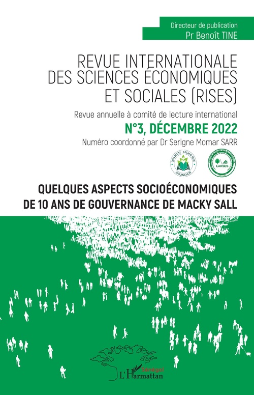 Couverture ebook de Quelques aspects socioéconomiques de 10 ans de gouvernance de Macky Sall n°3, de