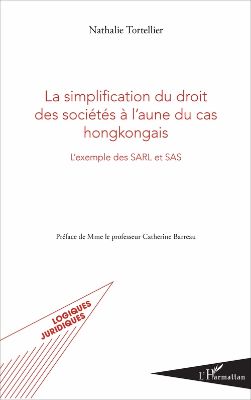 ebook cover of La simplification du droit des sociétés à l'aune du cas hongkongais, by Nathalie Tortellier