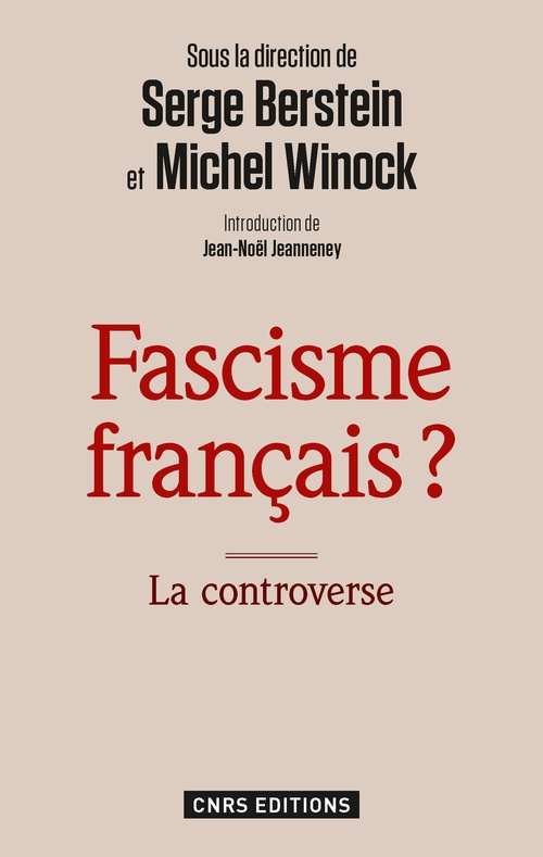Couverture ebook de Fascisme français ? La controverse, de Serge Berstein, Michel Winock