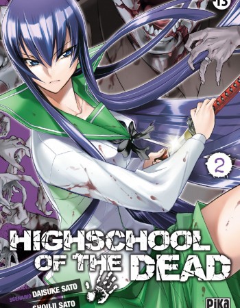 Couverture ebook de Highschool of the Dead T02, de Shouji Sato