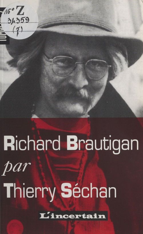 Couverture ebook de Tombeau de Richard Brautigan, de Thierry Sechan