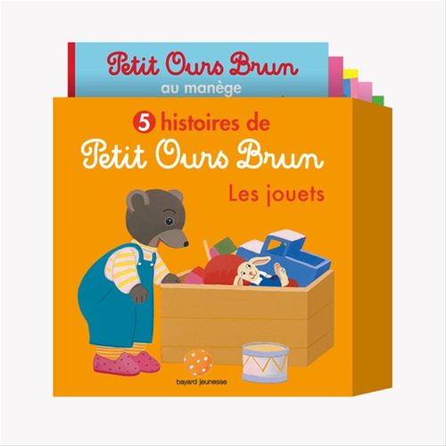 Couverture ebook de 5 histoires de Petit Ours Brun, les jouets, de Marie Aubinais