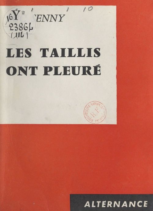 ebook cover of Les taillis ont pleuré, by Luc Senny
