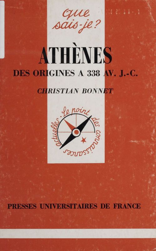 Couverture ebook de Athènes des origines à 338 av. J.-C., de Catherine Bonnet