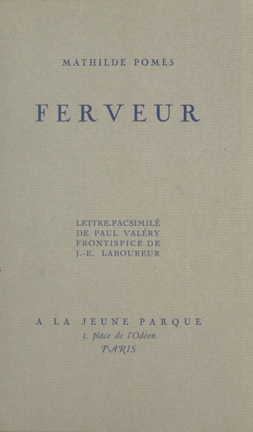 ebook cover of Ferveur, by Mathilde Pomes