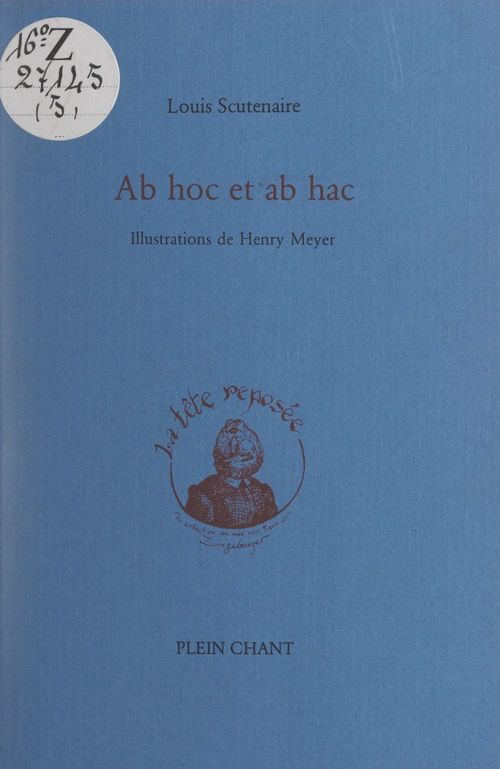 ebook cover of Ab hoc et ab hac, by Louis Scutenaire
