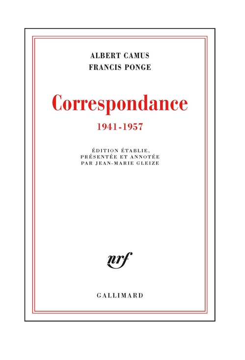 ebook cover of Correspondance (1941-1957), by Albert Camus, Francis Ponge