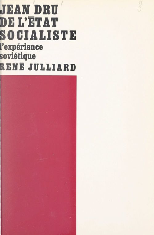 Couverture ebook de De l'État socialiste (1), de Jean Dru