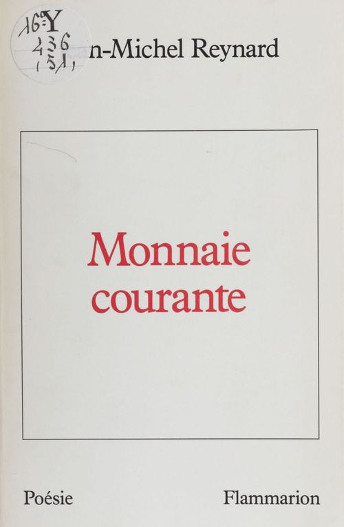 Couverture ebook de Monnaie courante, de Jean-Michel Reynard