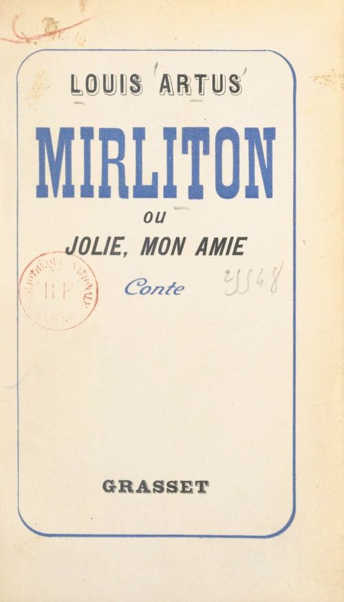 Couverture ebook de Mirliton, de Louis Artus