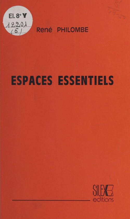 Couverture ebook de Espaces essentiels, de Rene Philombe