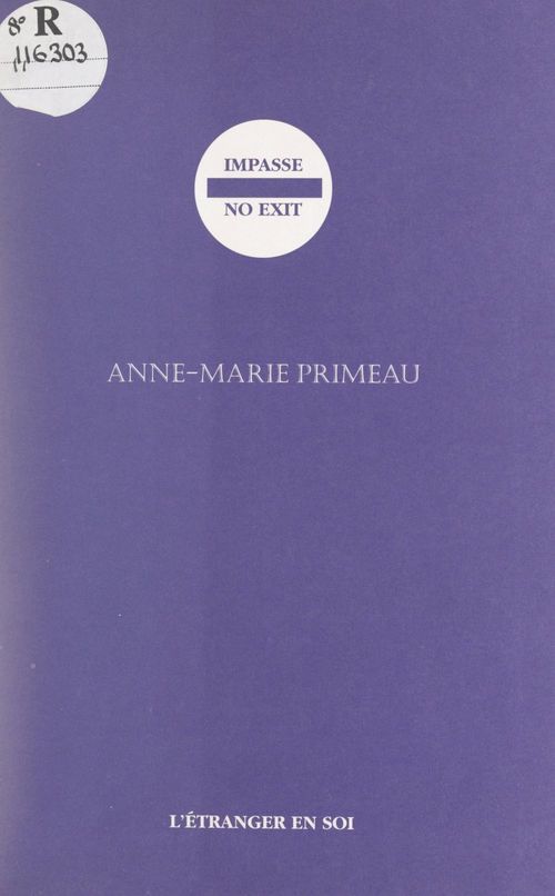ebook cover of Impasse. No exit, by Anne-Marie Primeau
