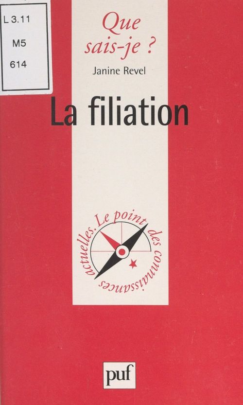 Couverture ebook de La filiation, de Janine Revel