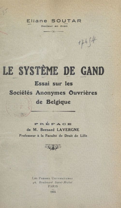 Couverture ebook de Le système de Gand, de Eliane Soutar