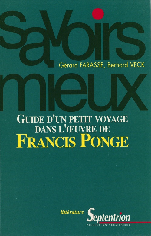 ebook cover of Guide d´un petit voyage dans l´oeuvre de Francis Ponge, by Gérard Farasse, Bernard Veck