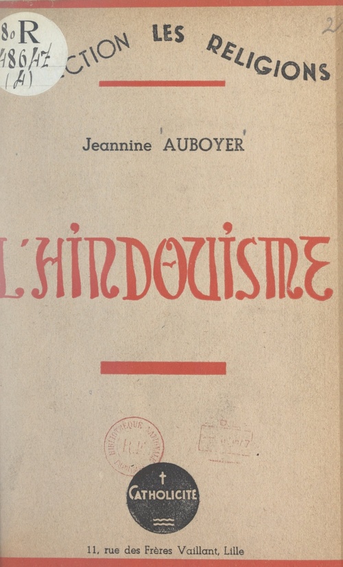 ebook cover of L'hindouisme, by Jeannine Auboyer