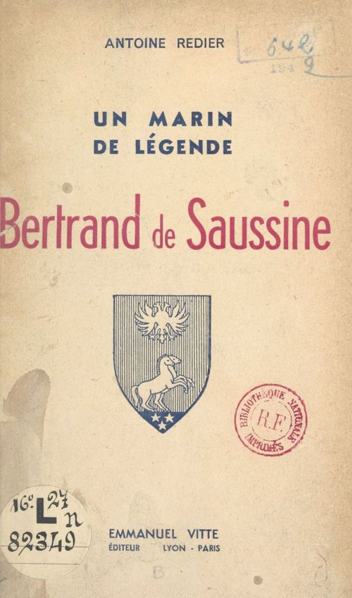 ebook cover of Bertrand de Saussine, by Antoine Redier