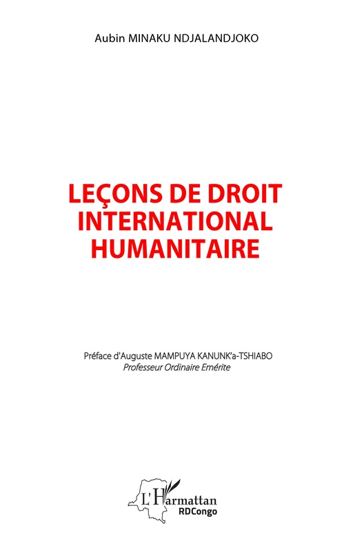 Couverture ebook de Leçons de droit international humanitaire, de Aubin Minaku Ndjalandjoko