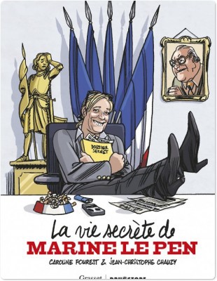 Couverture ebook de La Vie secrète de Marine Le Pen, de Jean-Christophe Chauzy