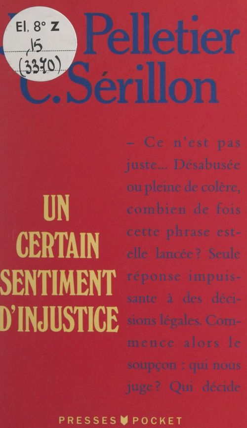 Couverture ebook de Un certain sentiment d'injustice, de Jean-Louis Pelletier