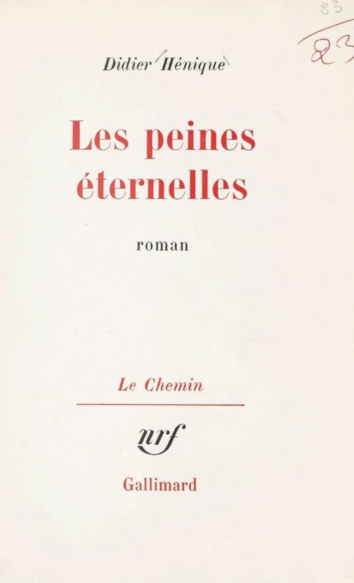Couverture ebook de Les peines éternelles, de Didier Henique