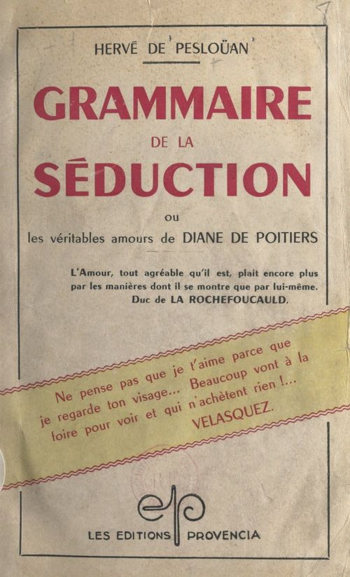 Couverture ebook de Grammaire de la séduction, de Herve De Peslouan