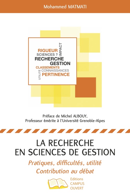 Couverture ebook de La recherche en sciences de gestion, de Mohammed Matmati