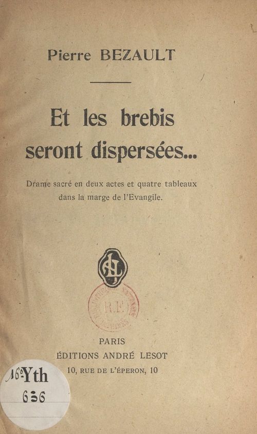Couverture ebook de Et les brebis seront dispersées..., de Pierre Bezault