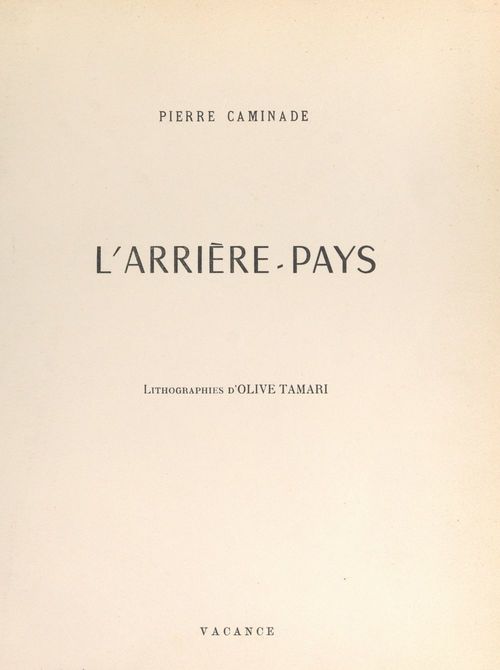 Couverture ebook de L'arrière-pays, de Pierre Caminade