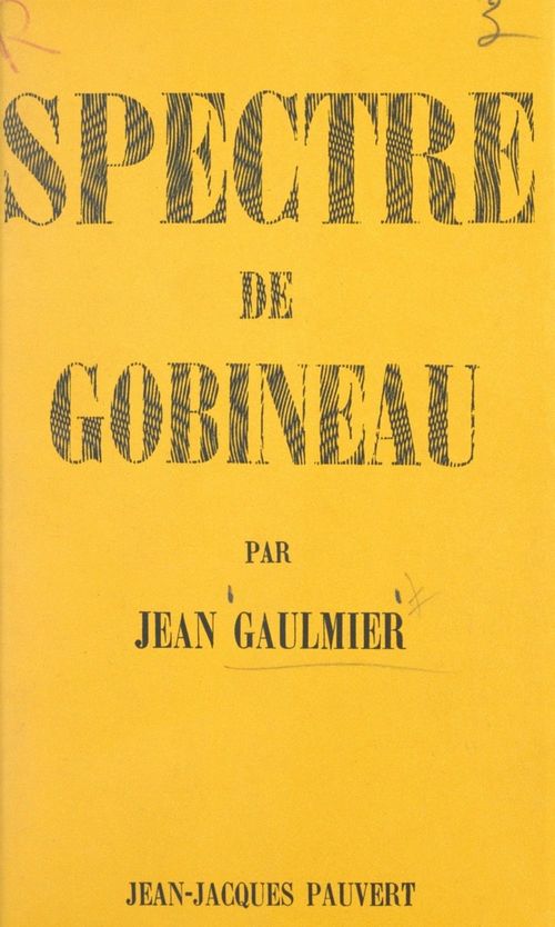 ebook cover of Spectre de Gobineau, by Jean Gaulmier
