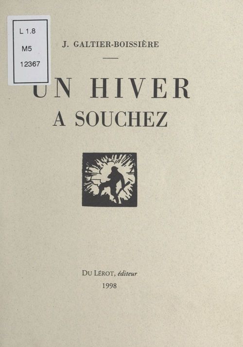 Couverture ebook de Un hiver à Souchez, de Jean Galtier-Boissiere