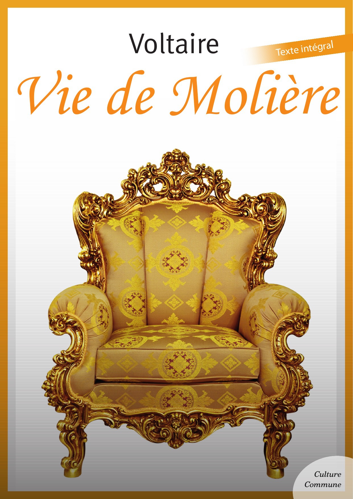 Couverture ebook de Vie de Molière, de Voltaire