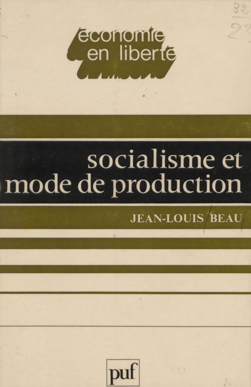 ebook cover of Socialisme et mode de production, by