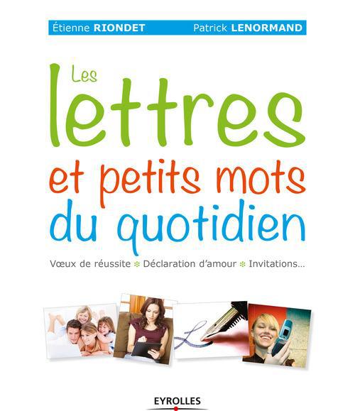 Couverture ebook de Les lettres et petits mots du quotidien, de Patrick Lenormand, Etienne Riondet